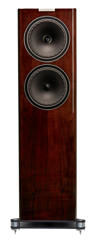 Fyne Audio F702 Floorstanding Speakers Piano Gloss Walnut Front
