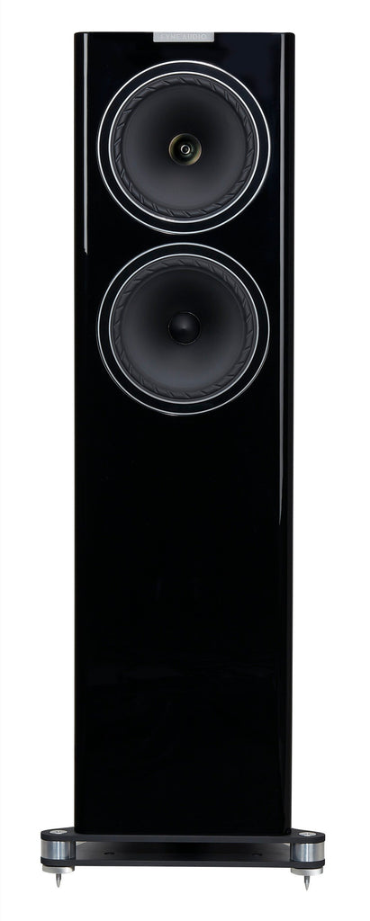 Fyne Audio F702 Floorstanding Speakers Piano Gloss Black Front
