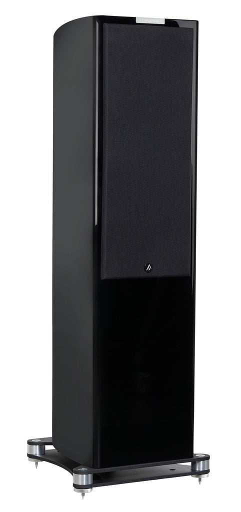 Fyne Audio F702 Floorstanding Speakers Piano Gloss Black Cover