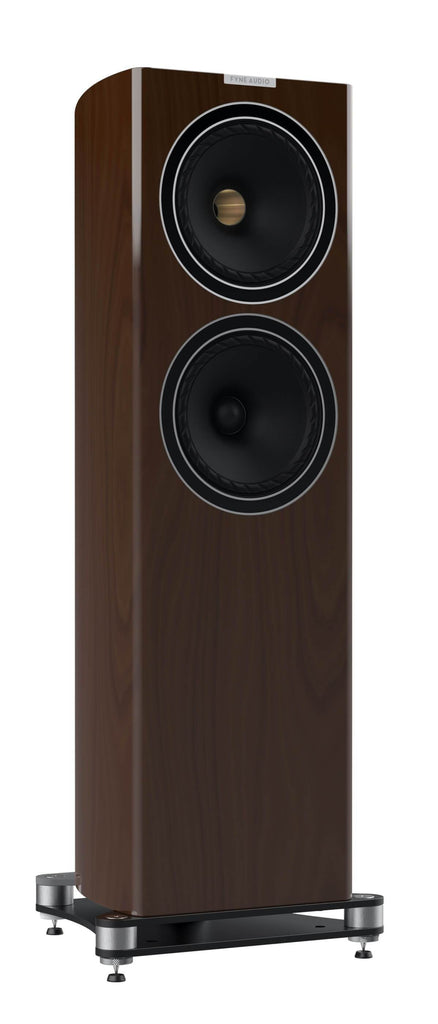 Fyne Audio F703 Floorstanding Speakers Piano Gloss Walnut Side