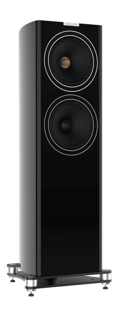 Fyne Audio F703 Floorstanding Speakers Piano Gloss Black Side